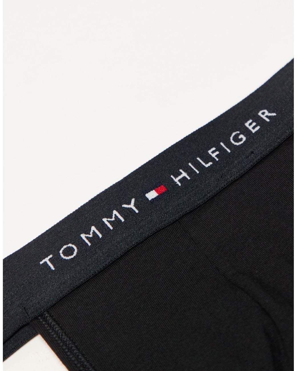 Tommy Hilfiger Black Signature Cotton 3 Pack Jockstraps for men