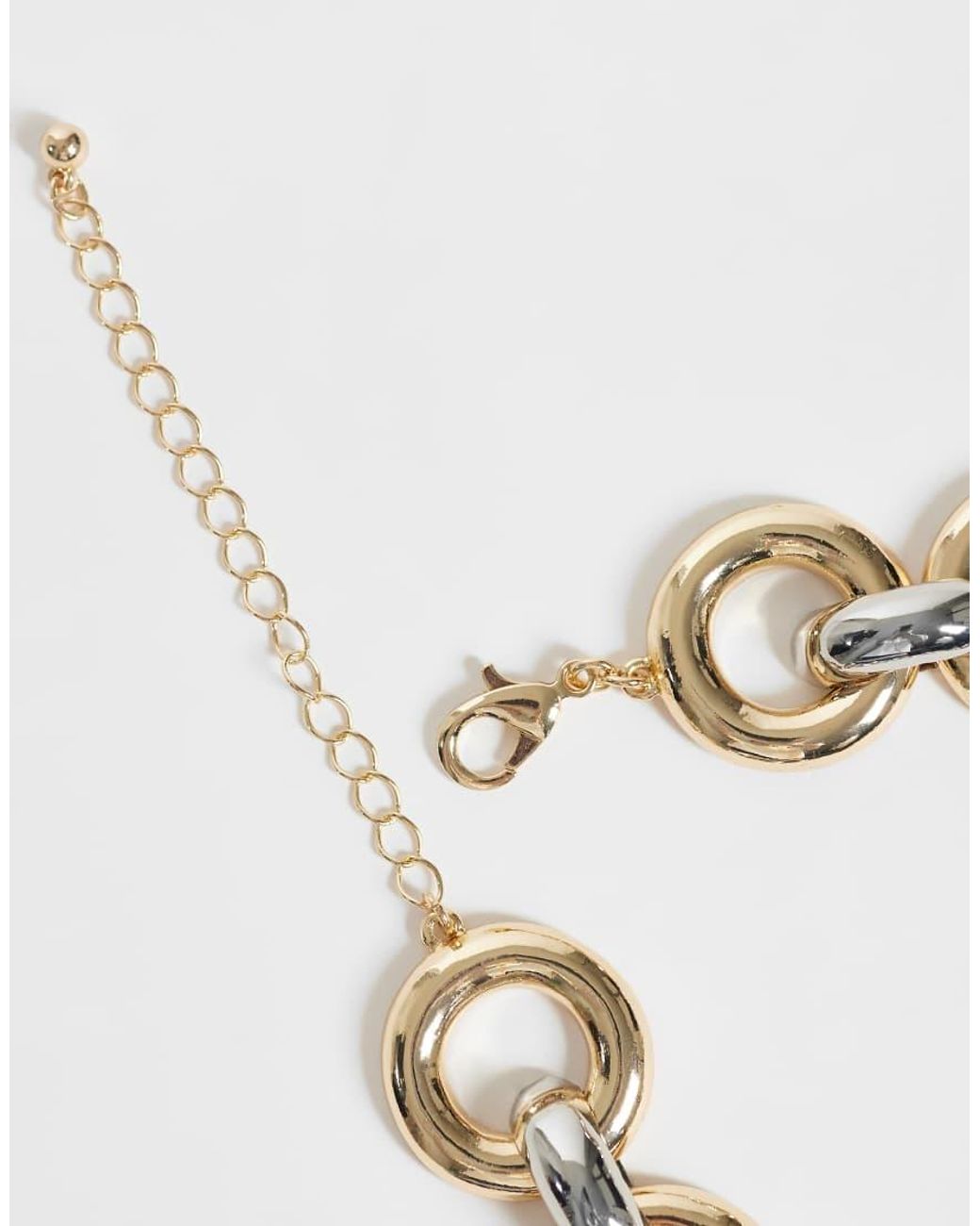 Reclaimed Vintage Metallic Mixed Metal Chunky Neckchain