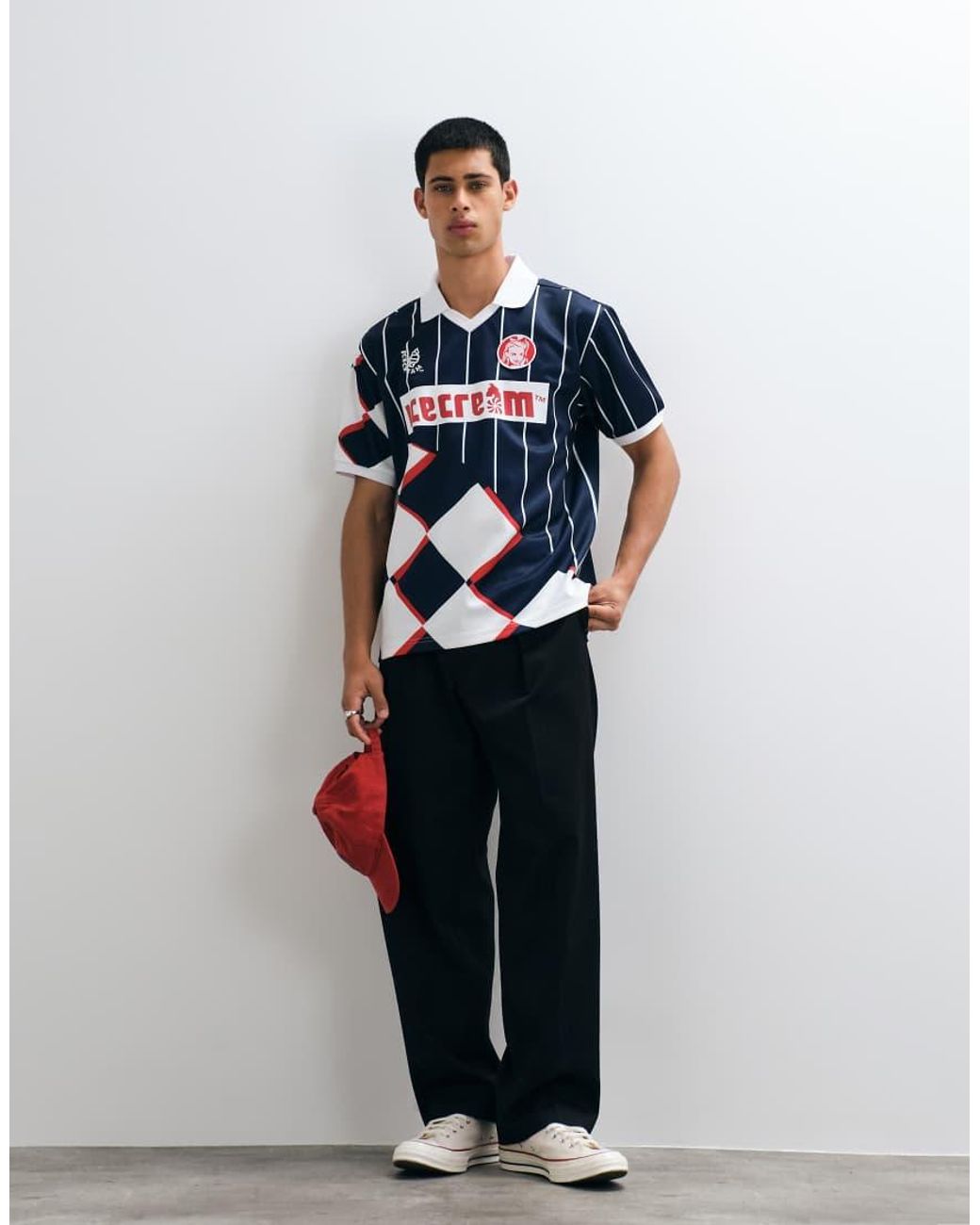 ICECREAM Blue Soft Serve Football Shirt for men