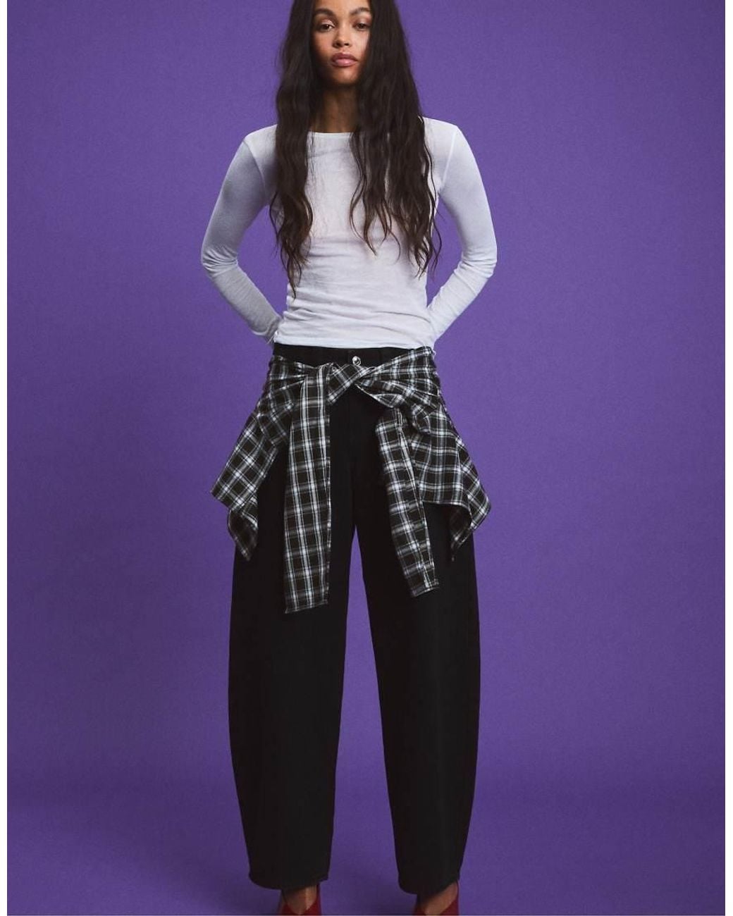 Stradivarius Black Shirt-effect Belt