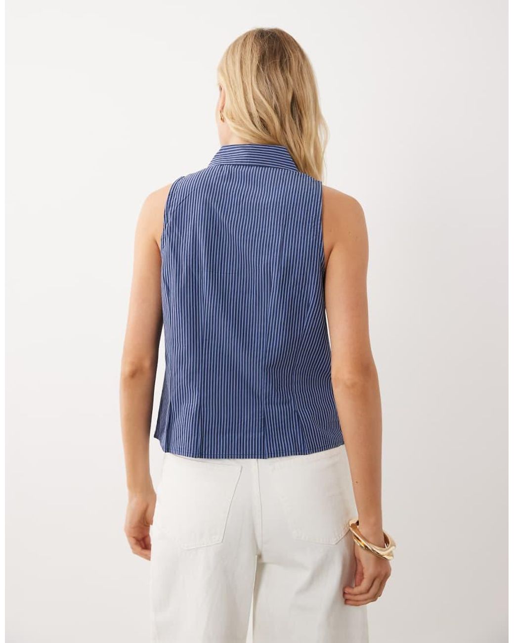 Mango Blue Teen Sleeveless Shirt