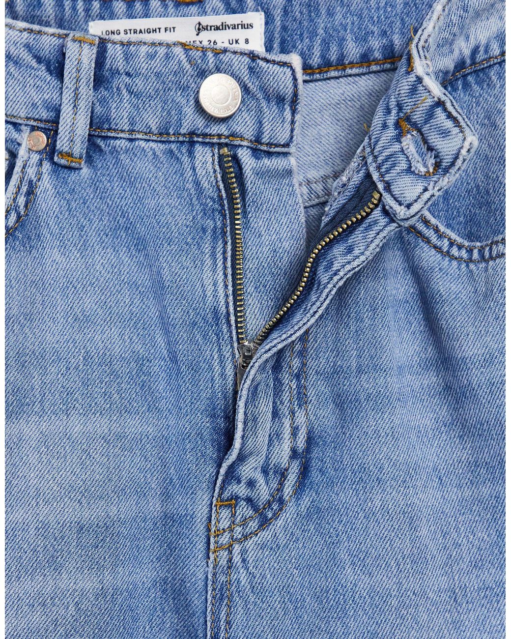 Stradivarius Denim Petite Straight Leg 