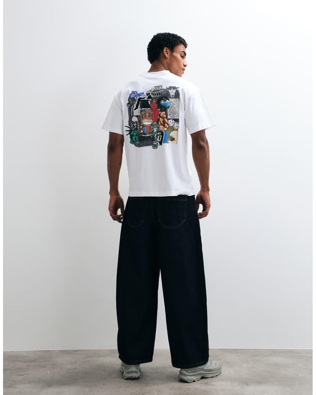 Huf White Boulevard Status Graphic T-Shirt for men