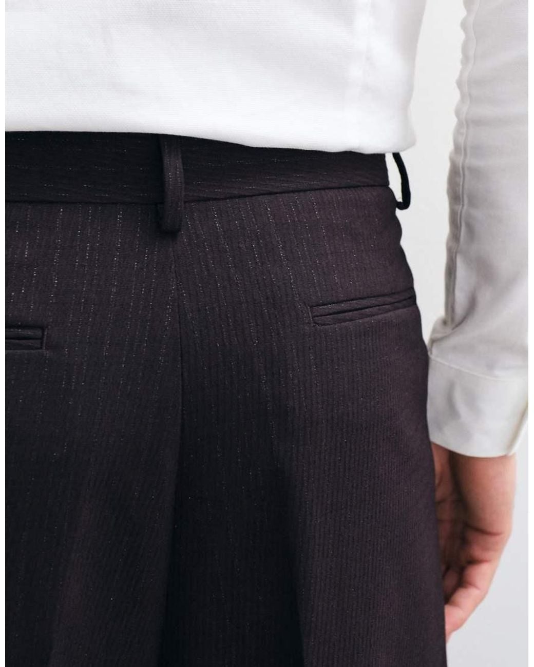 ASOS Blue Wide Suit Pants for men