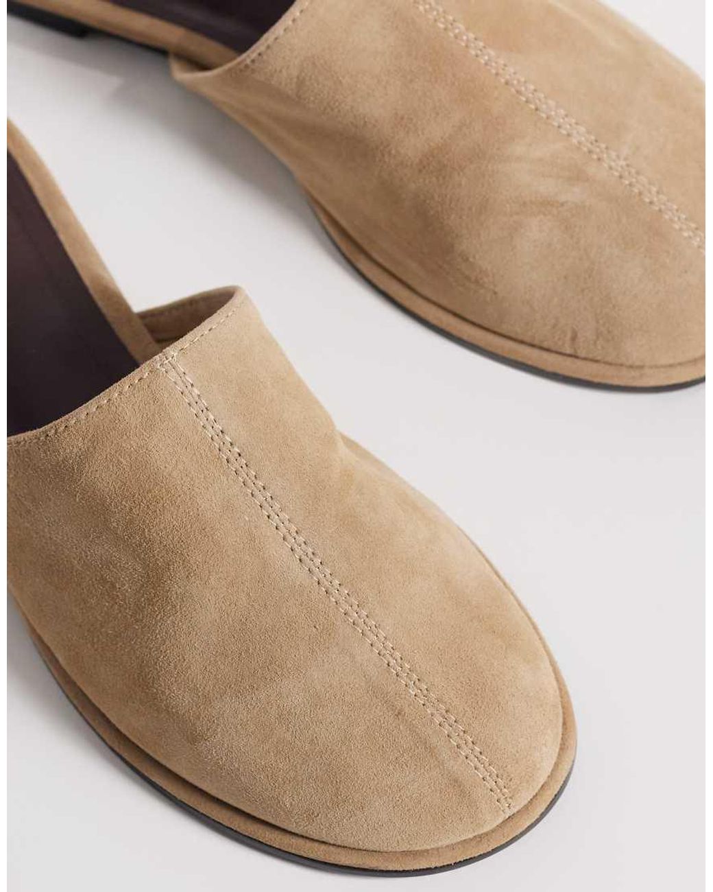 ASOS White Magnolia Premium Suede Mules