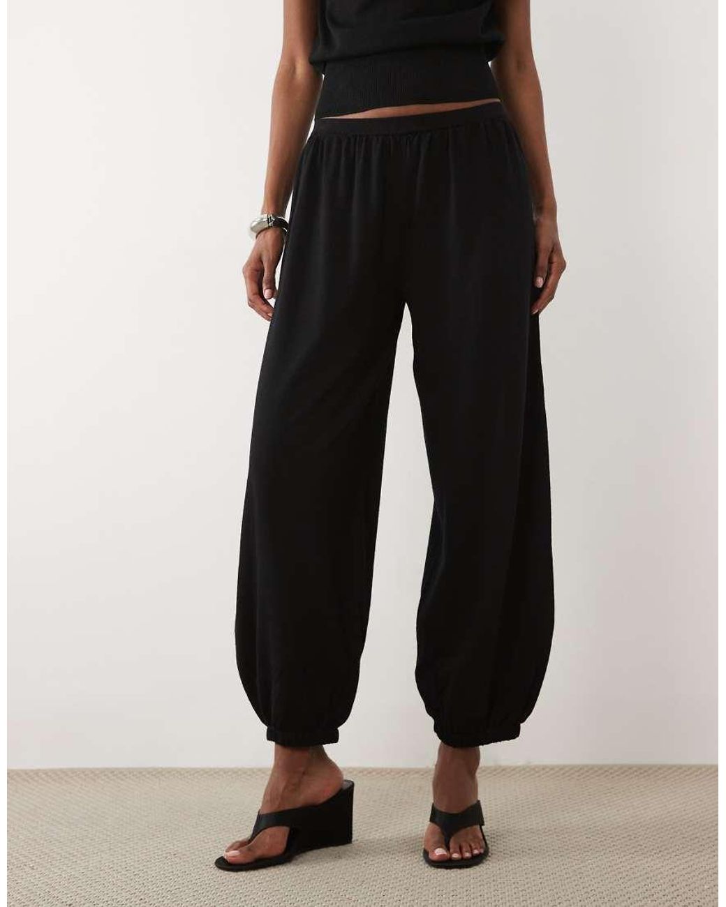 Mango Black Lalala Cuffed Trouser Co-ord