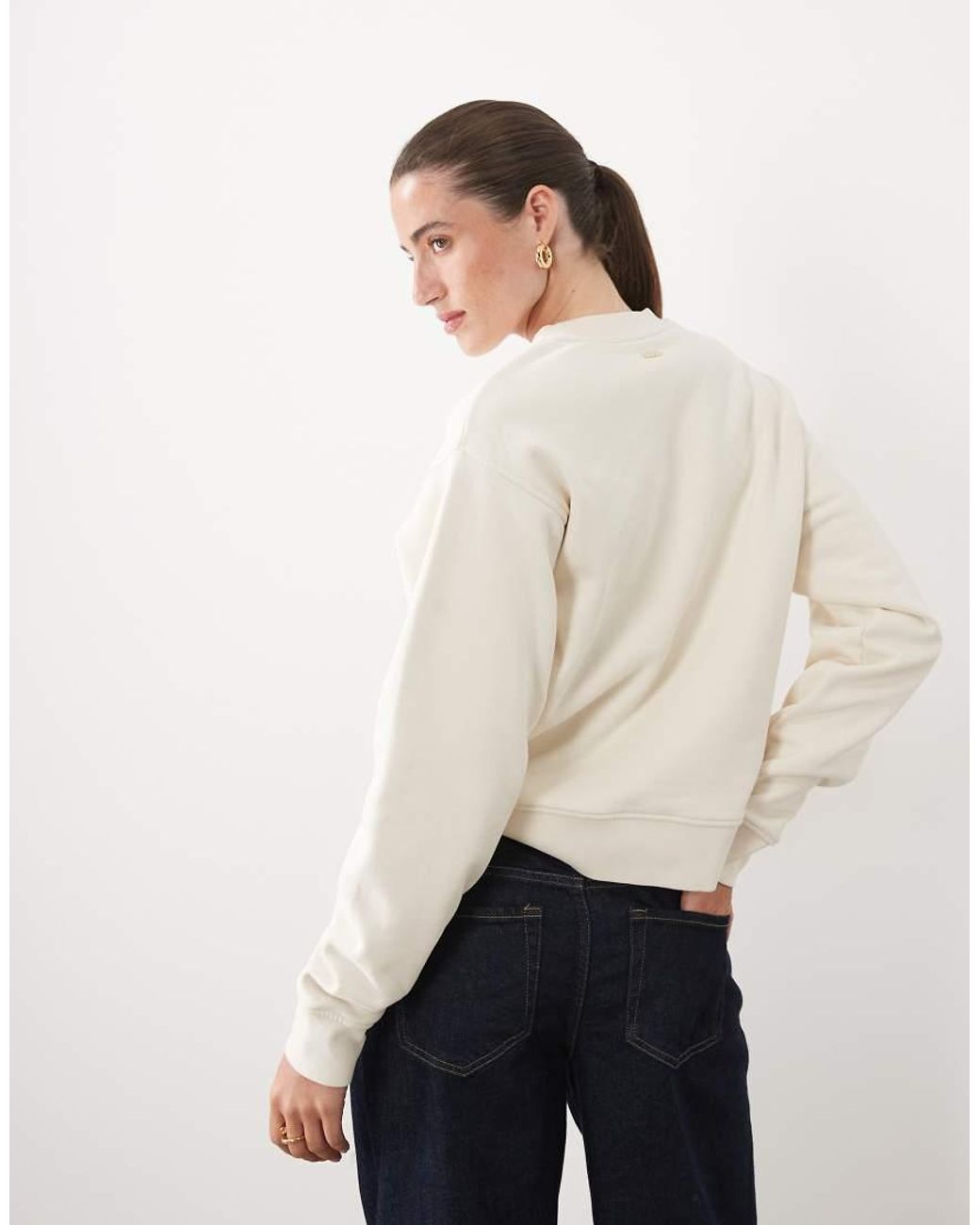 Barbour White Ashdown Logo Sweatshirt