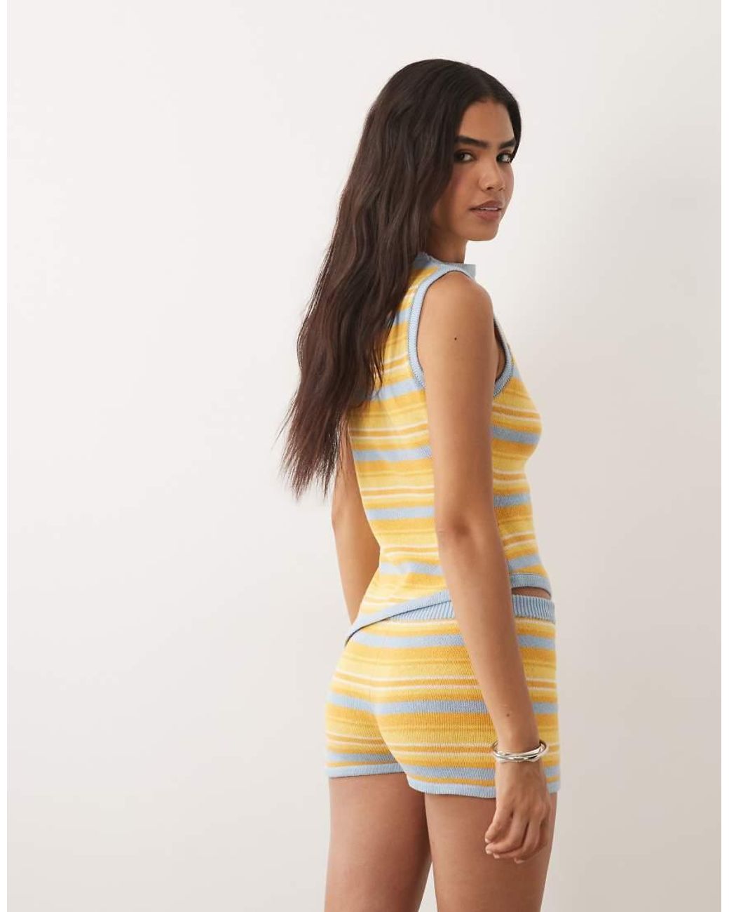 ASOS Natural Knitted Micro Short Co-ord