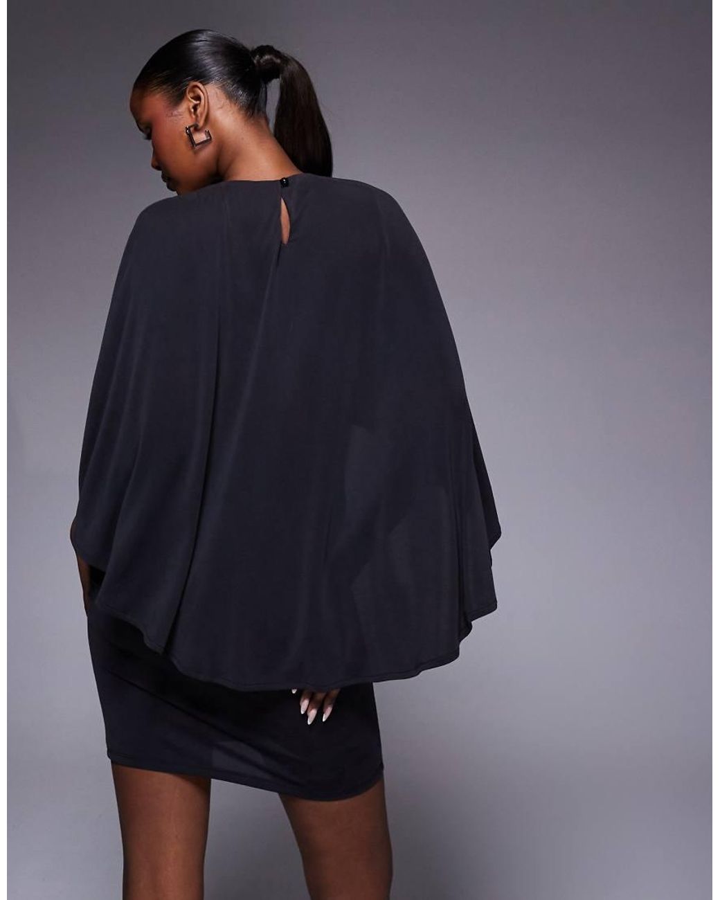 ASOS Blue Modal Cape Mini Dress