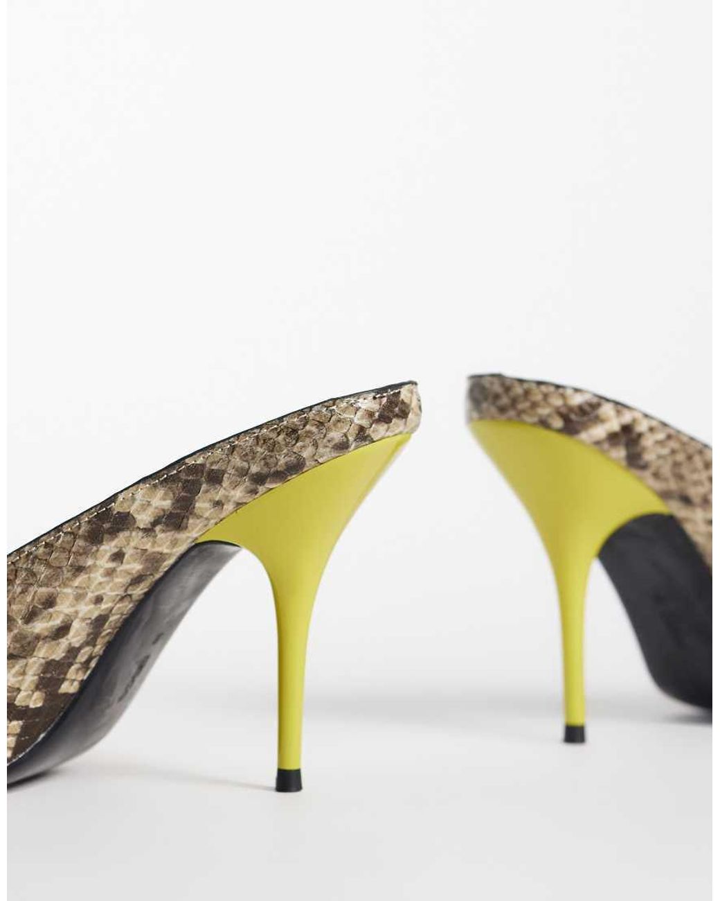 ASOS White Prism Stiletto High Heeled Mules