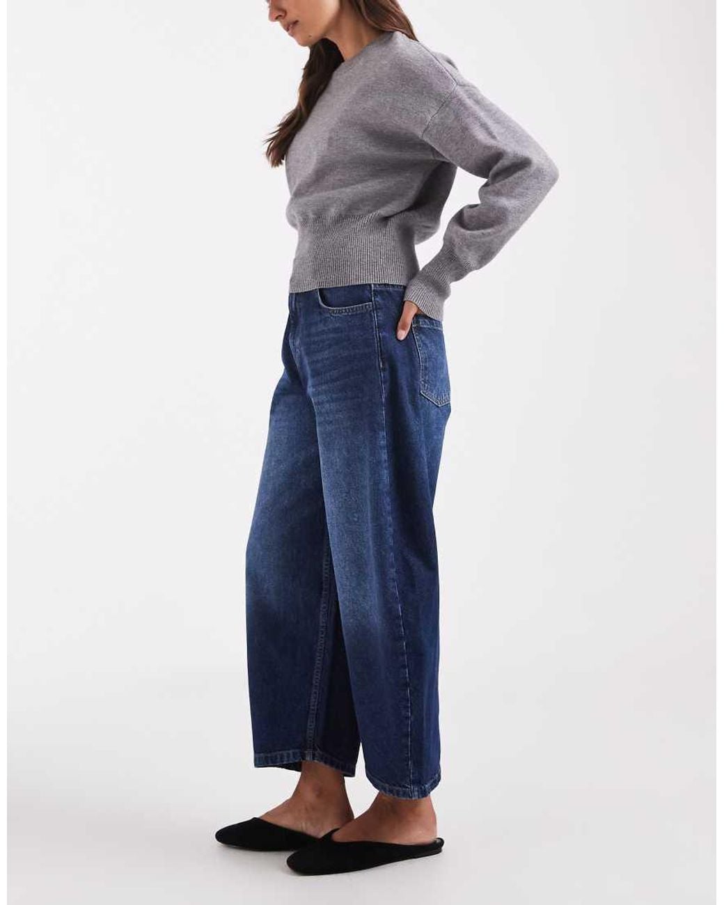 ASOS Blue Awkward Crop Jean