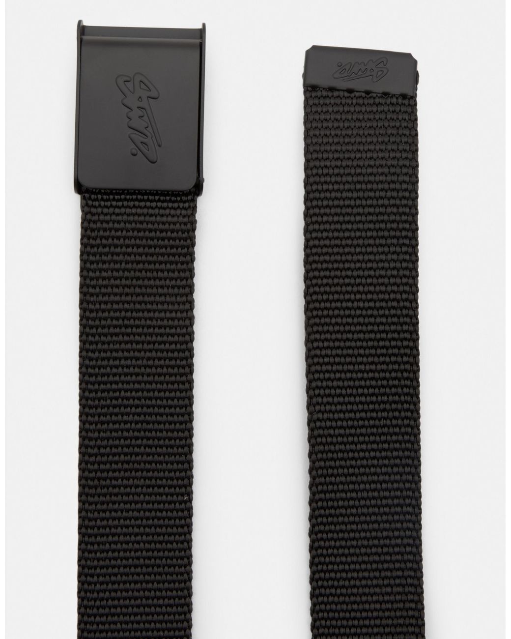 Pull&Bear – stoff-gürtel in Black für Herren