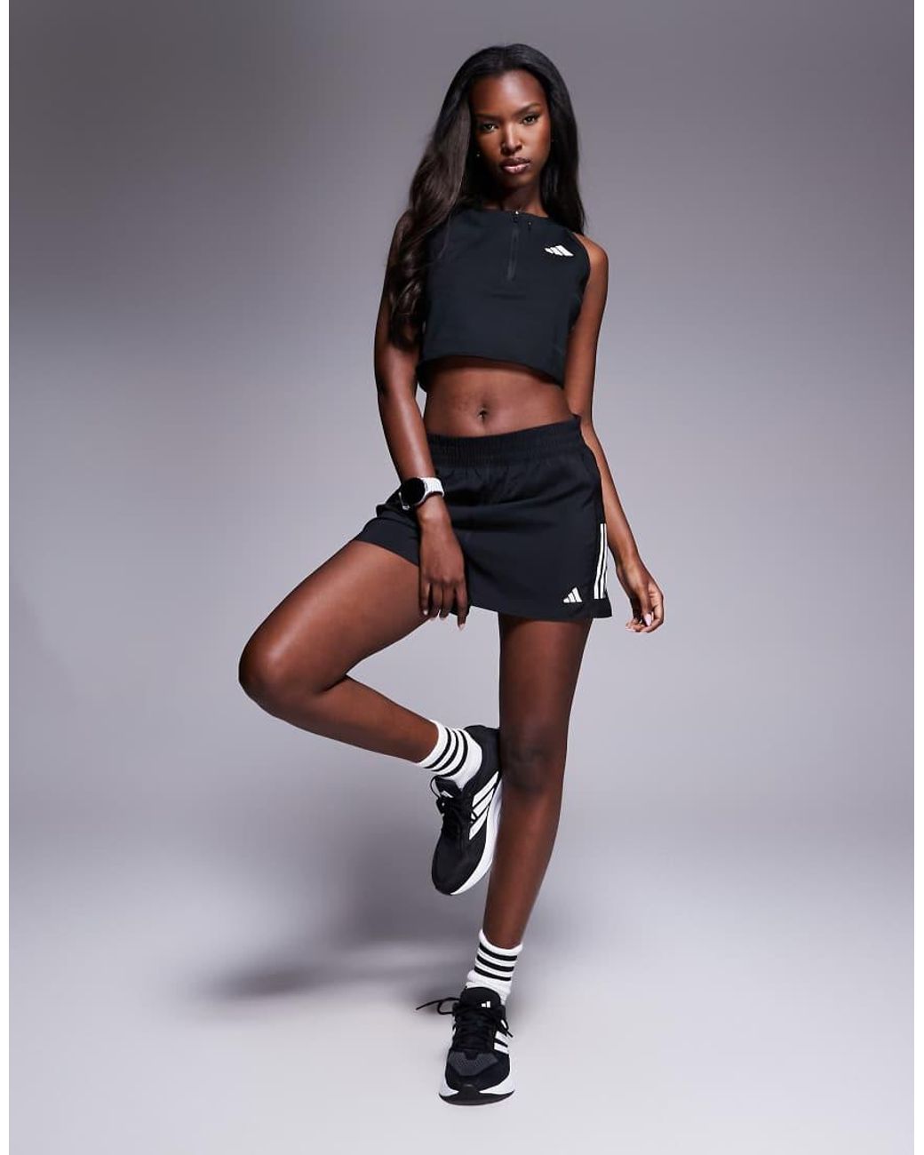 Adidas Originals Blue Adidas Running Adizero Crop Top