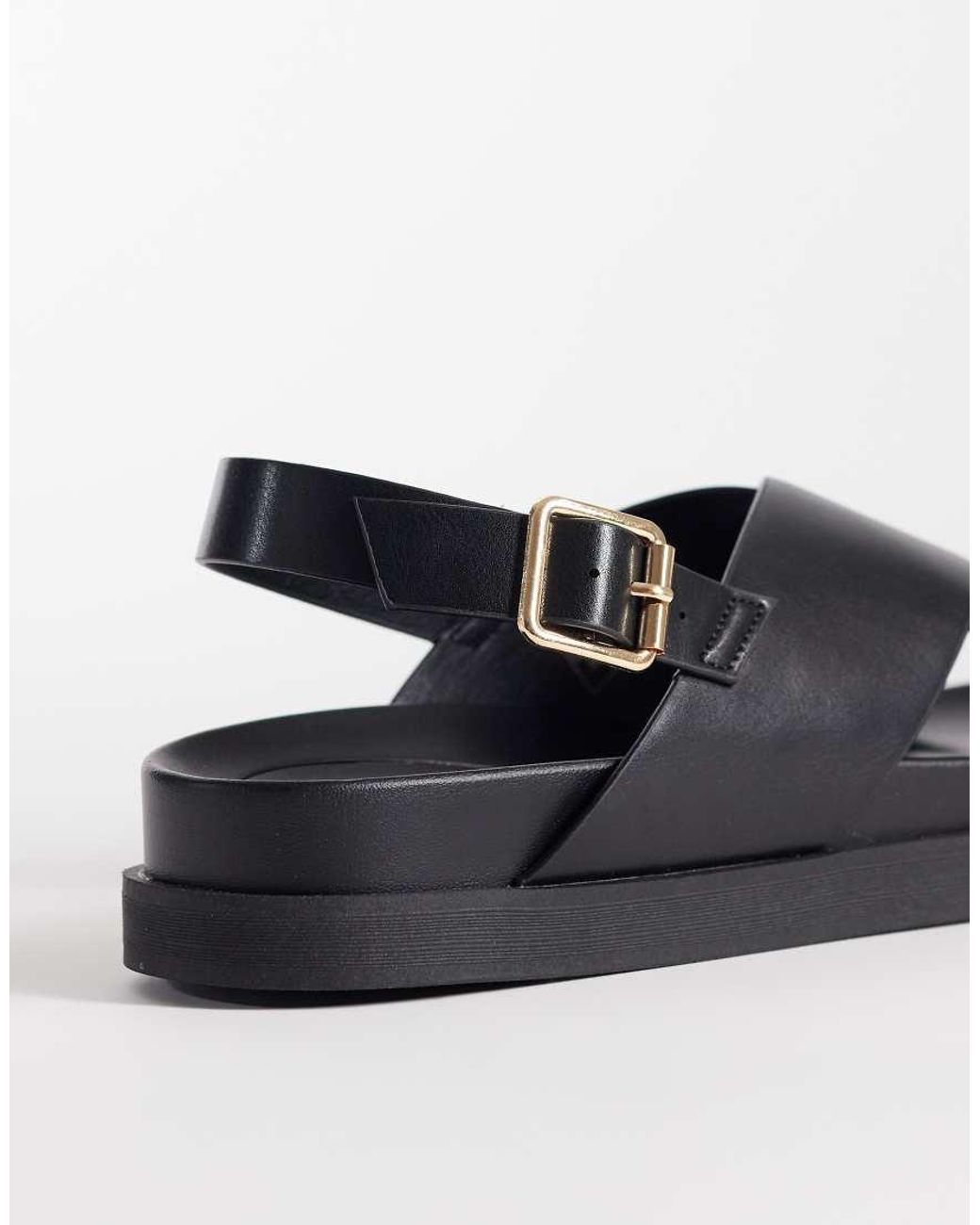 ONLY Black Cross Front Sandals