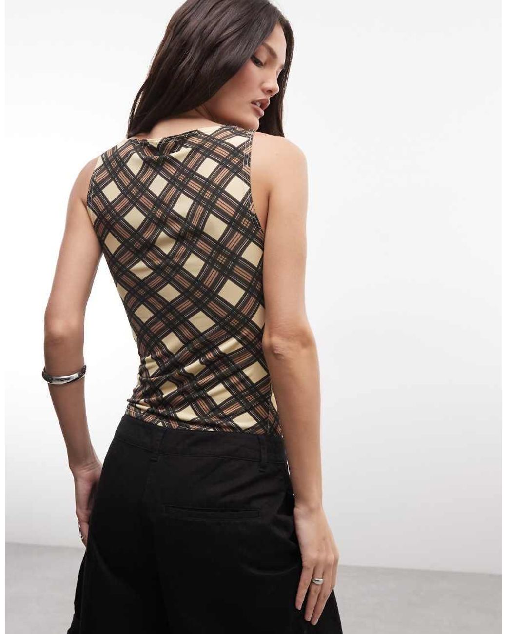 Reclaimed Vintage Black Slash Neck Vest