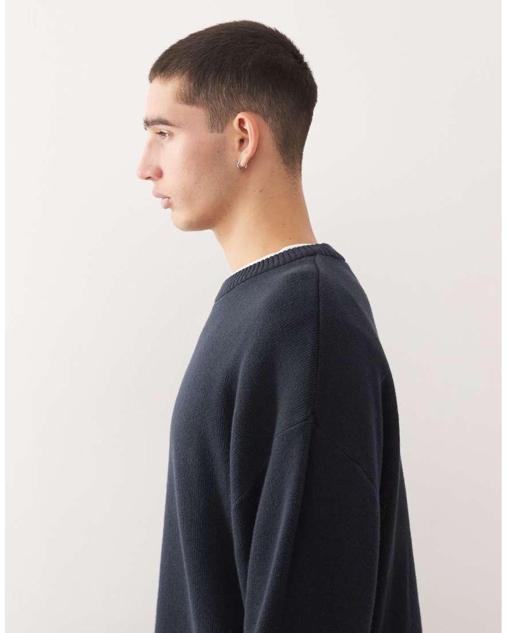 Jersey De Corte Cuadrado Extragrande De Weekday de hombre de color Blue