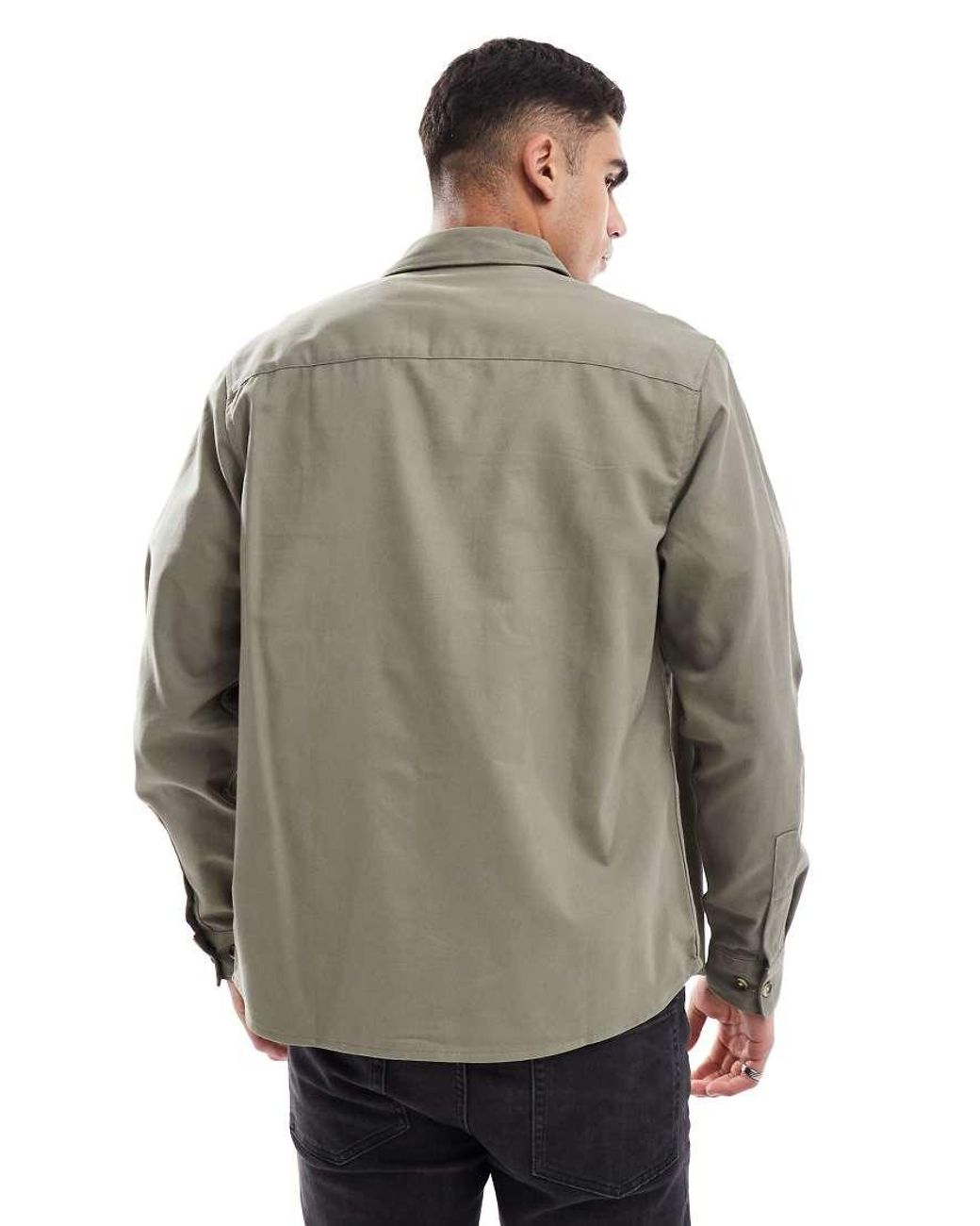 Sobrecamisa De Algodón De -Verde ASOS de hombre de color Green