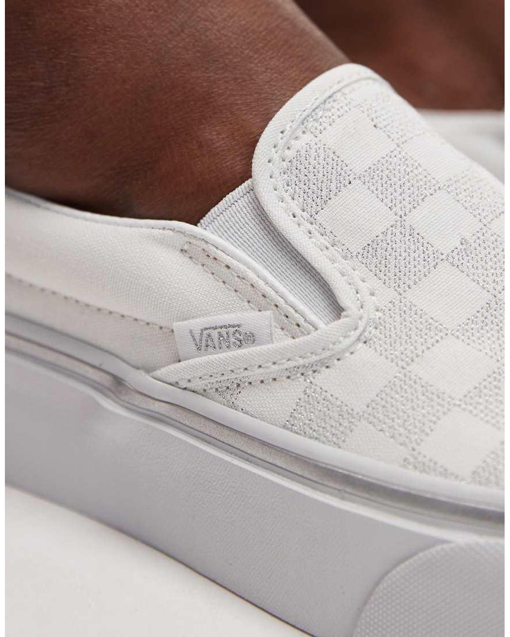 Vans Metallic Classic Platform Slip On Trainers