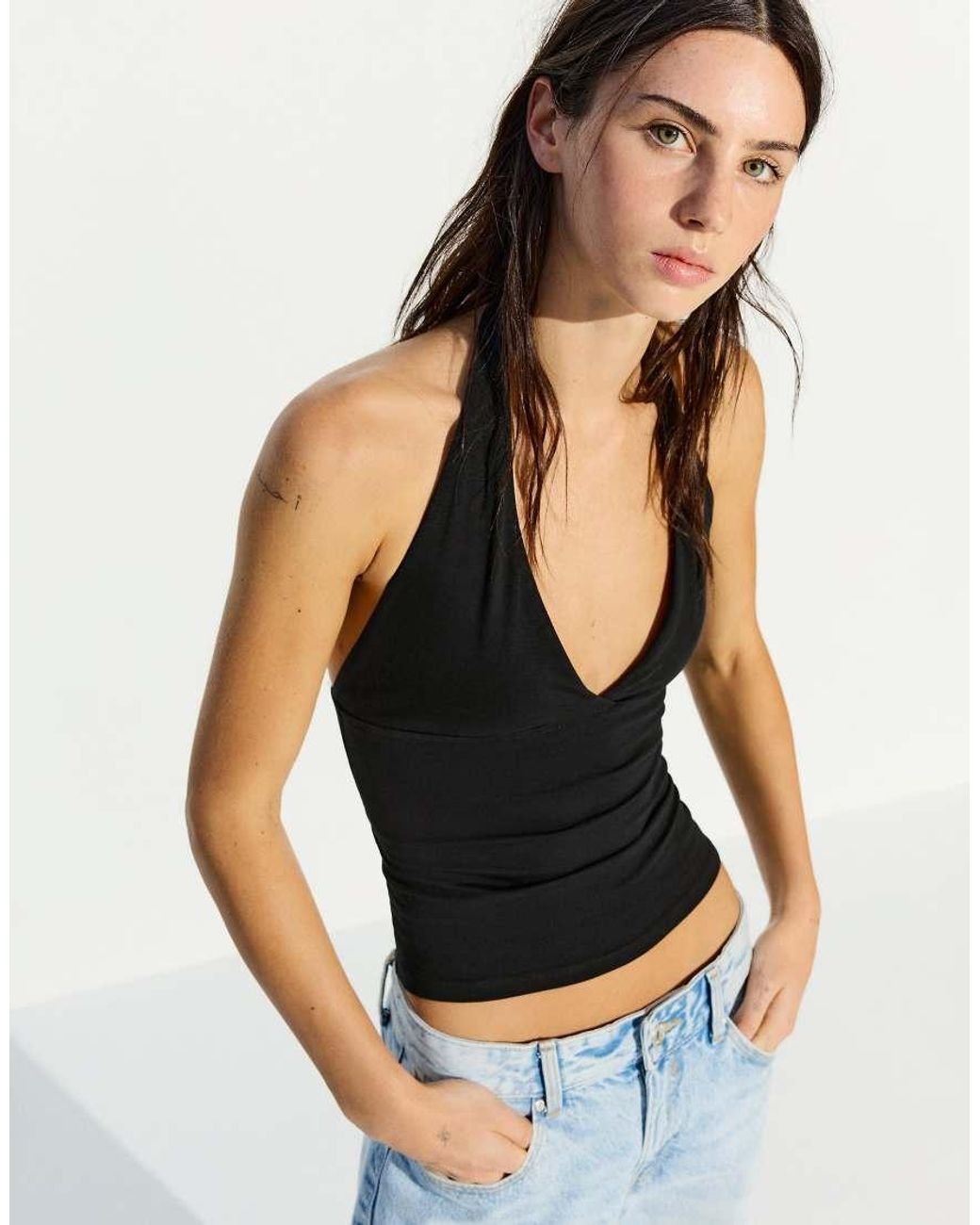 Bershka Haltertop in het Blue