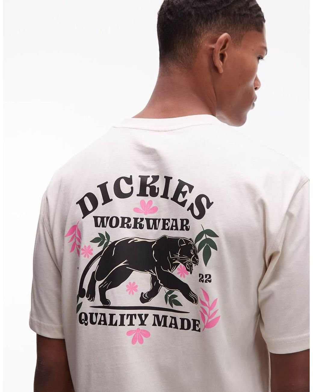 Dickies Pink Lucasville Graphic Animal Backprint T-shirt