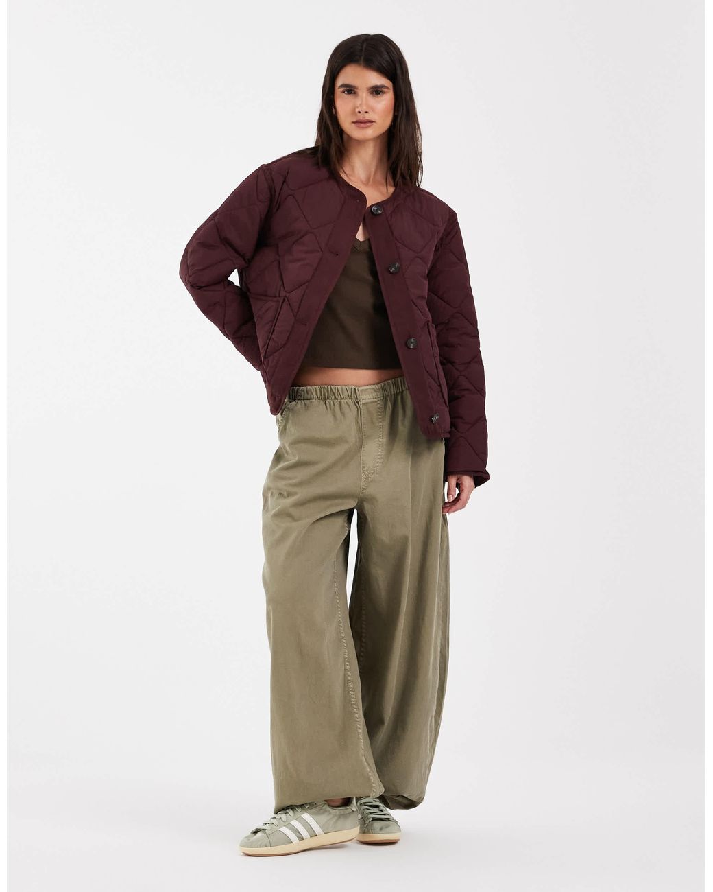 ONLY Brown Quilted Jacket