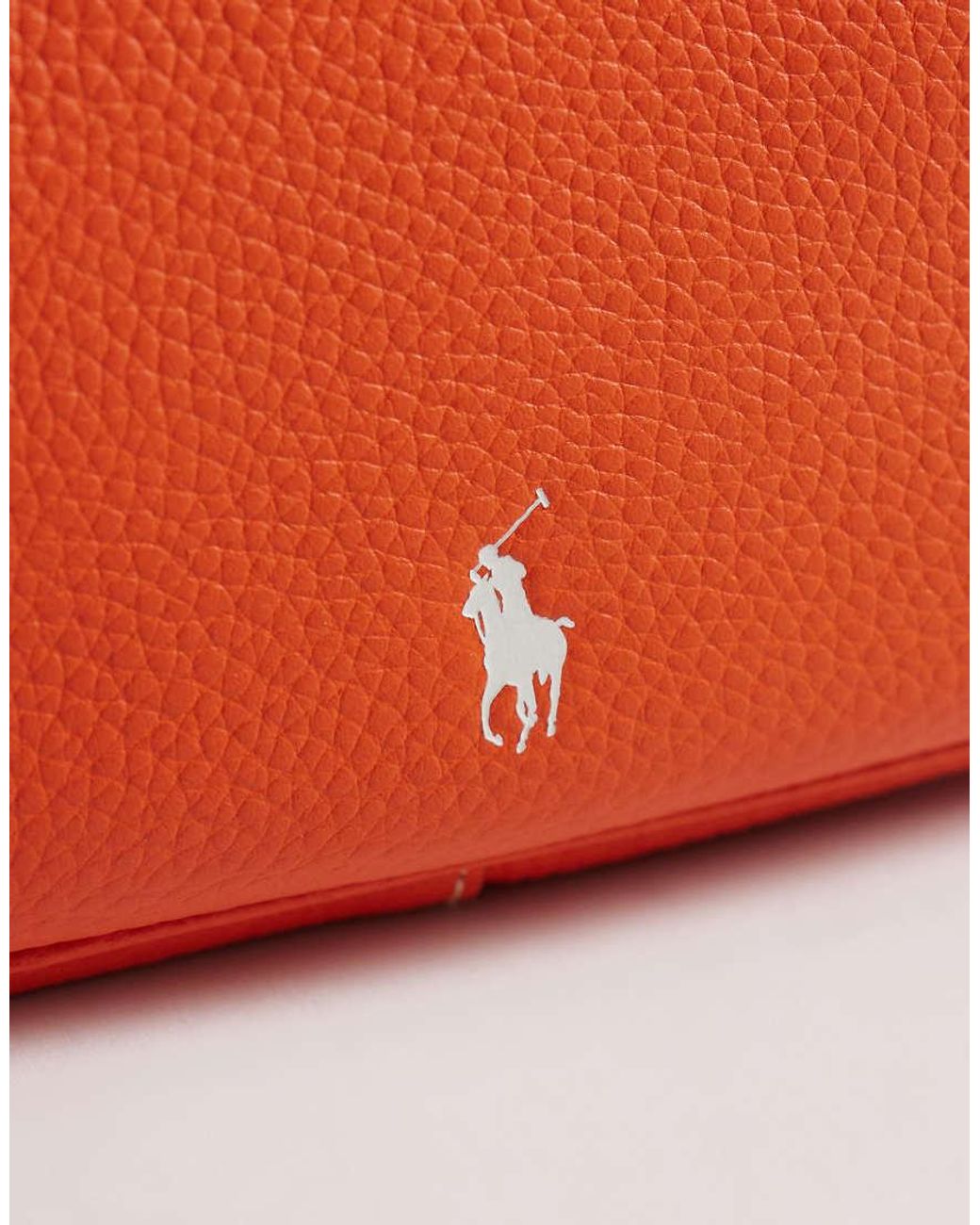 Polo Ralph Lauren Orange Polo Ralph Lauen Polo Play Leather Shoulder Bag
