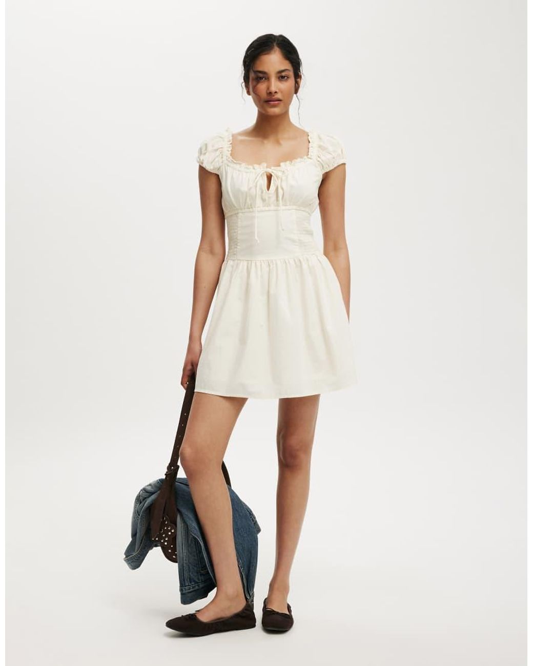 Cotton On Natural Charlotte Mini Dress
