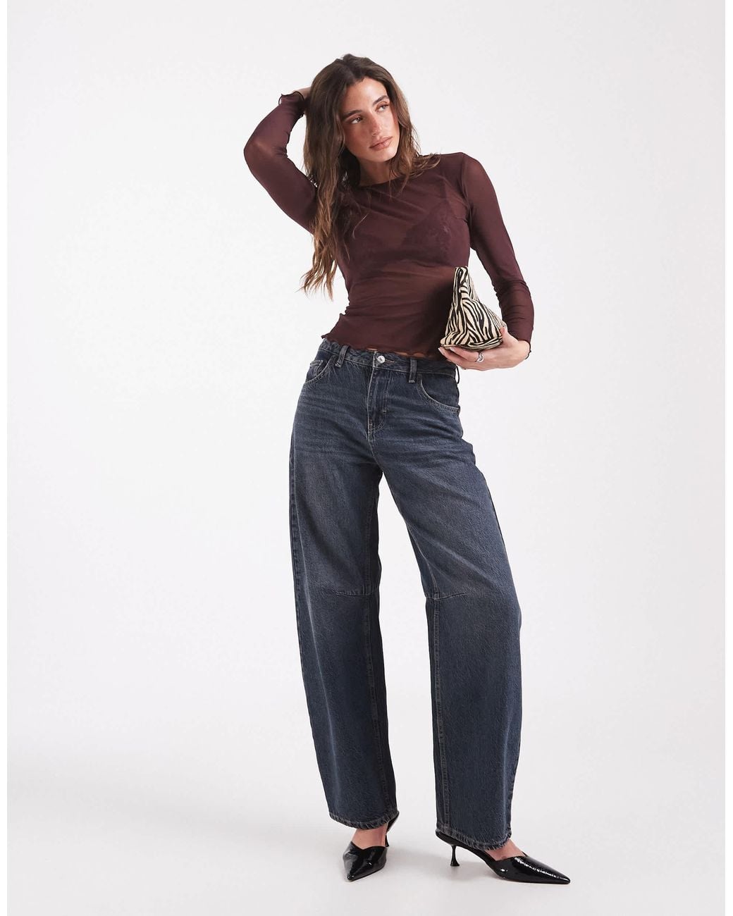 ONLY Purple Mesh Top