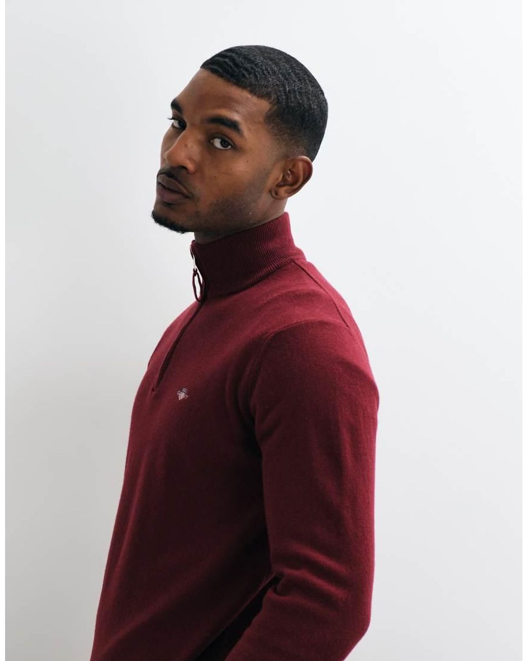 Gant Multicolor Regular Fit Quarter Zip Jumper for men