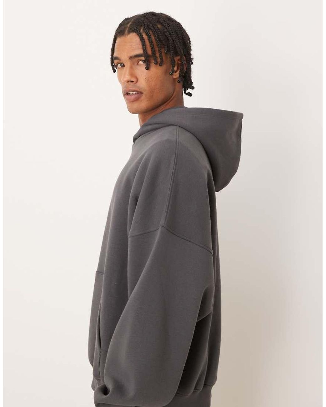 ASOS Gray Essentials Extreme Oversized Hoodie for men