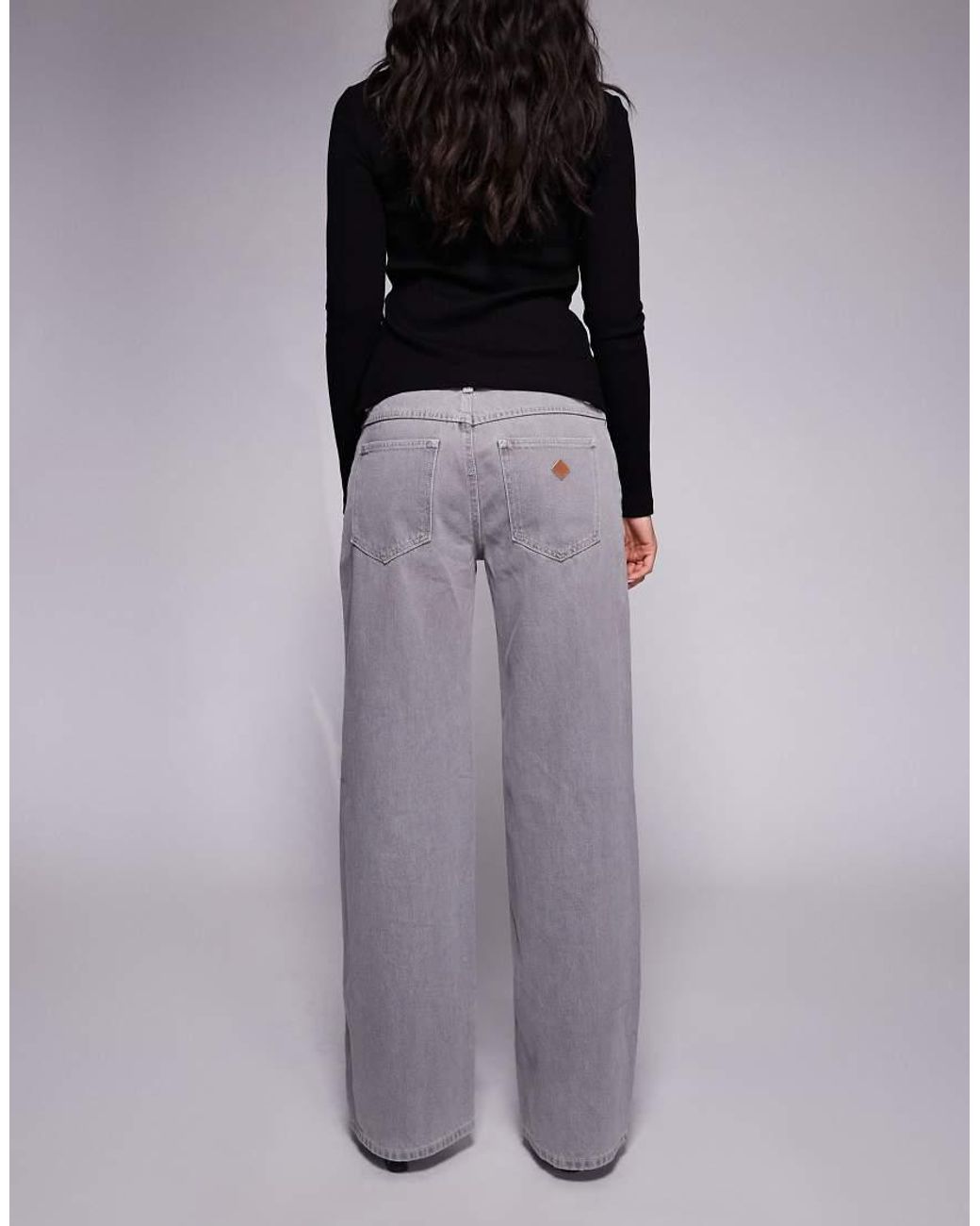 Abrand Jeans Purple 94 Mid Rise Comfort Wide Leg Jeans