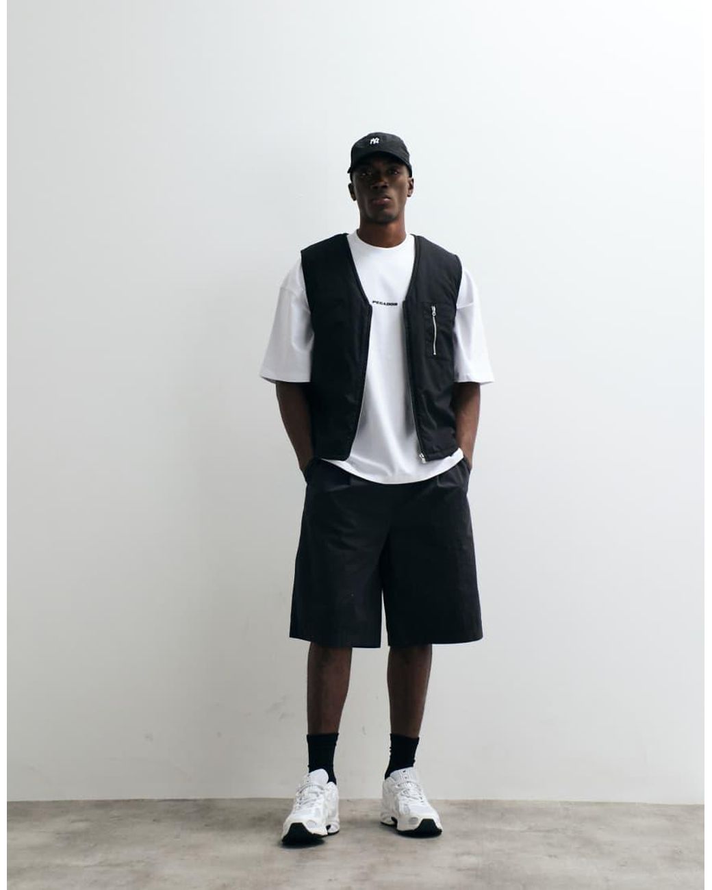 PEGADOR White Logo Boxy Oversized Fit T-shirt for men