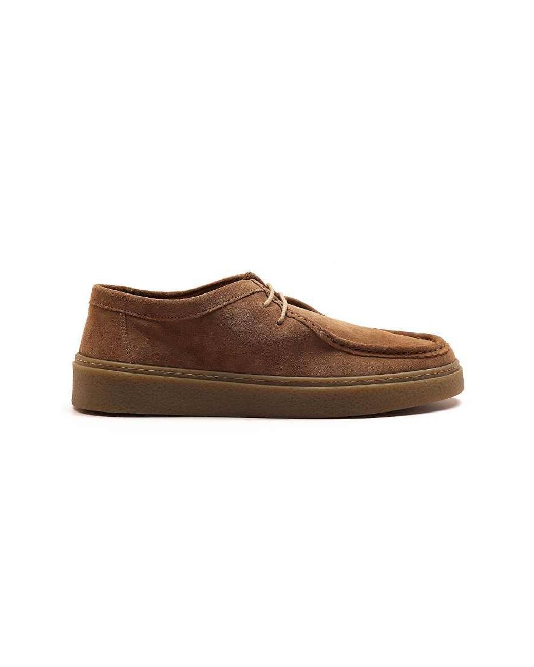 OFF THE HOOK Brown 'Els' Suede Leather Casual Lace-Up Boat Shoes for men