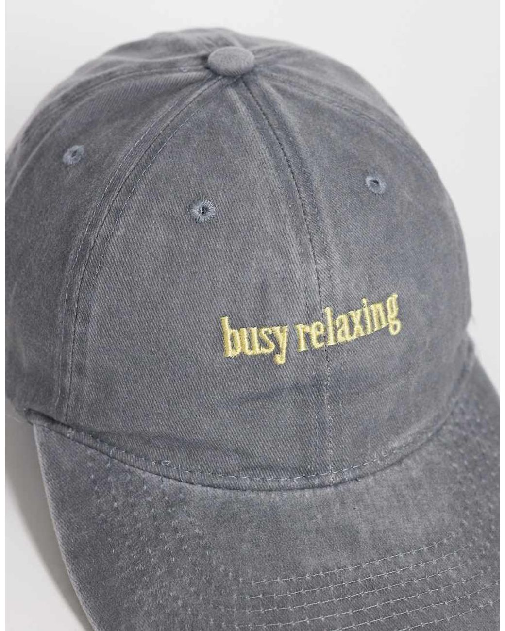 SUI AVA Gray Busy Relaxing Slogan Cap
