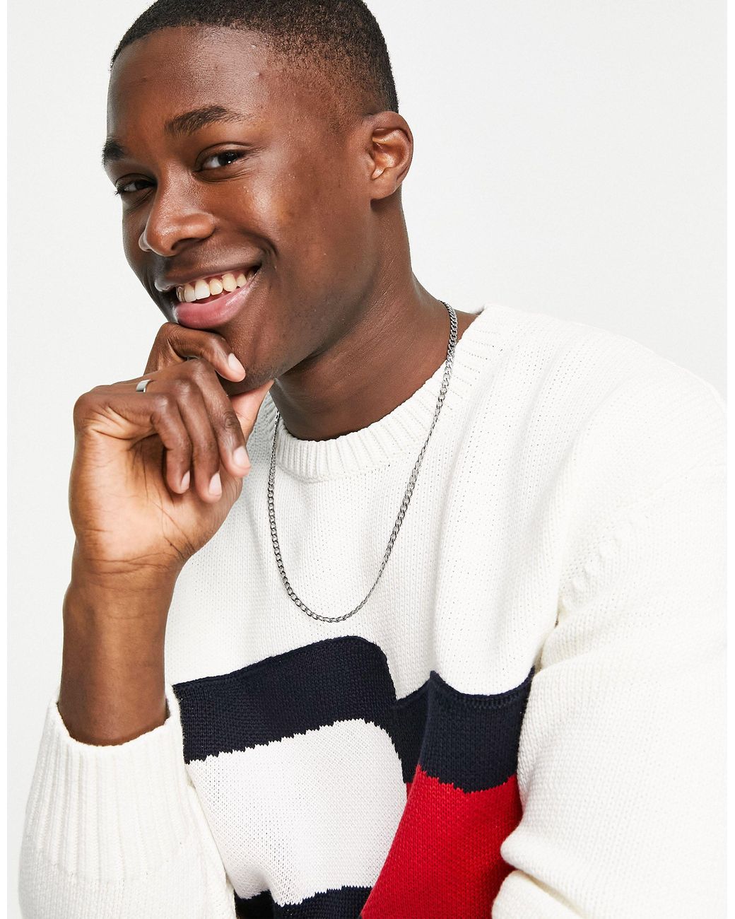 White sweater shop tommy hilfiger