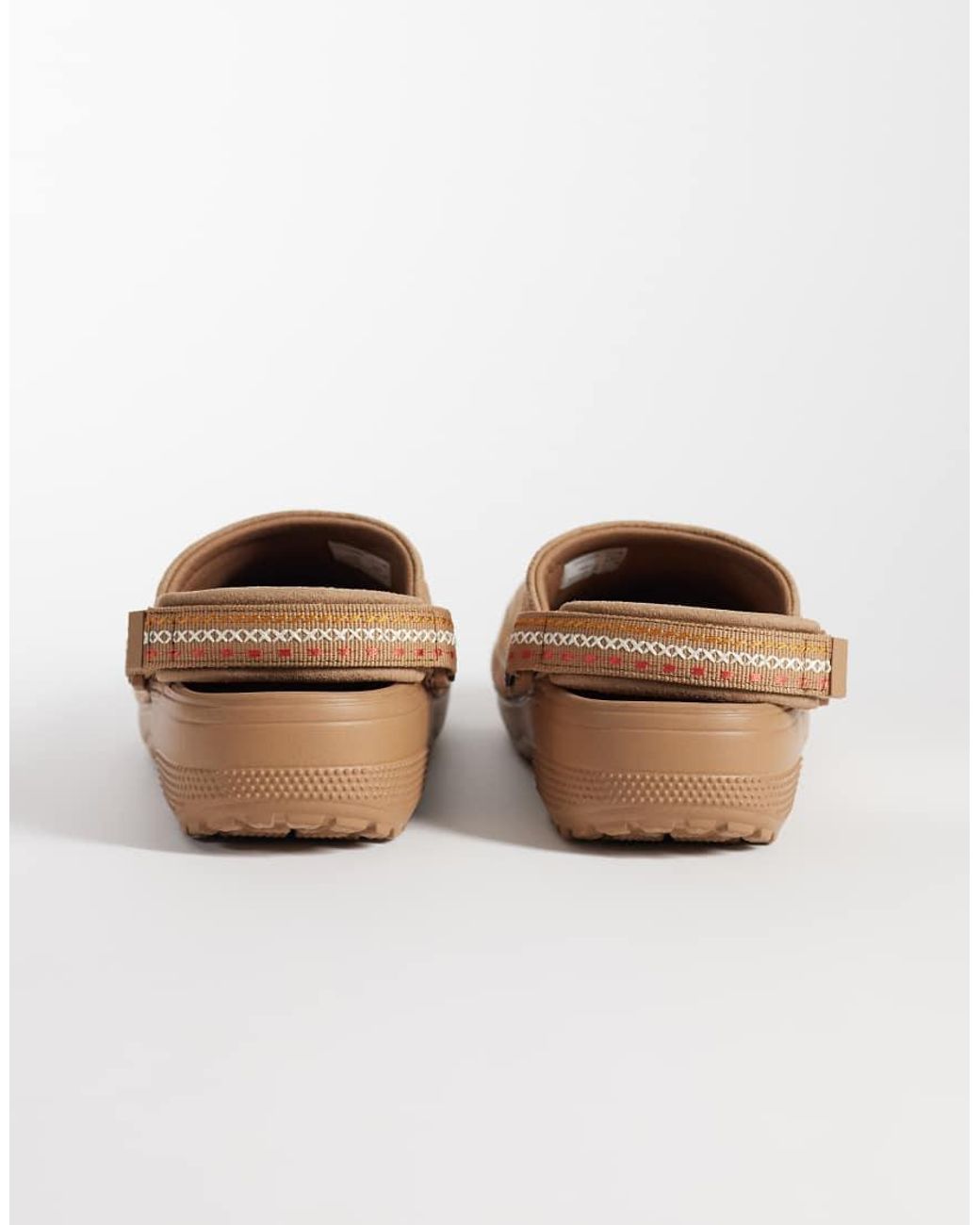 CROCSTM White Crafted Vegan Suede Stitch Clogs