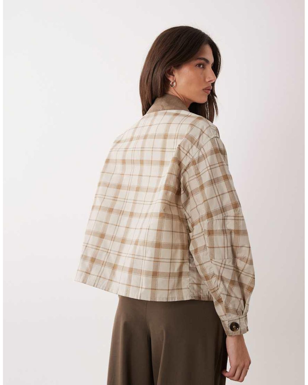 Barbour Brown Myshall Tartan Dry Wax Jacket