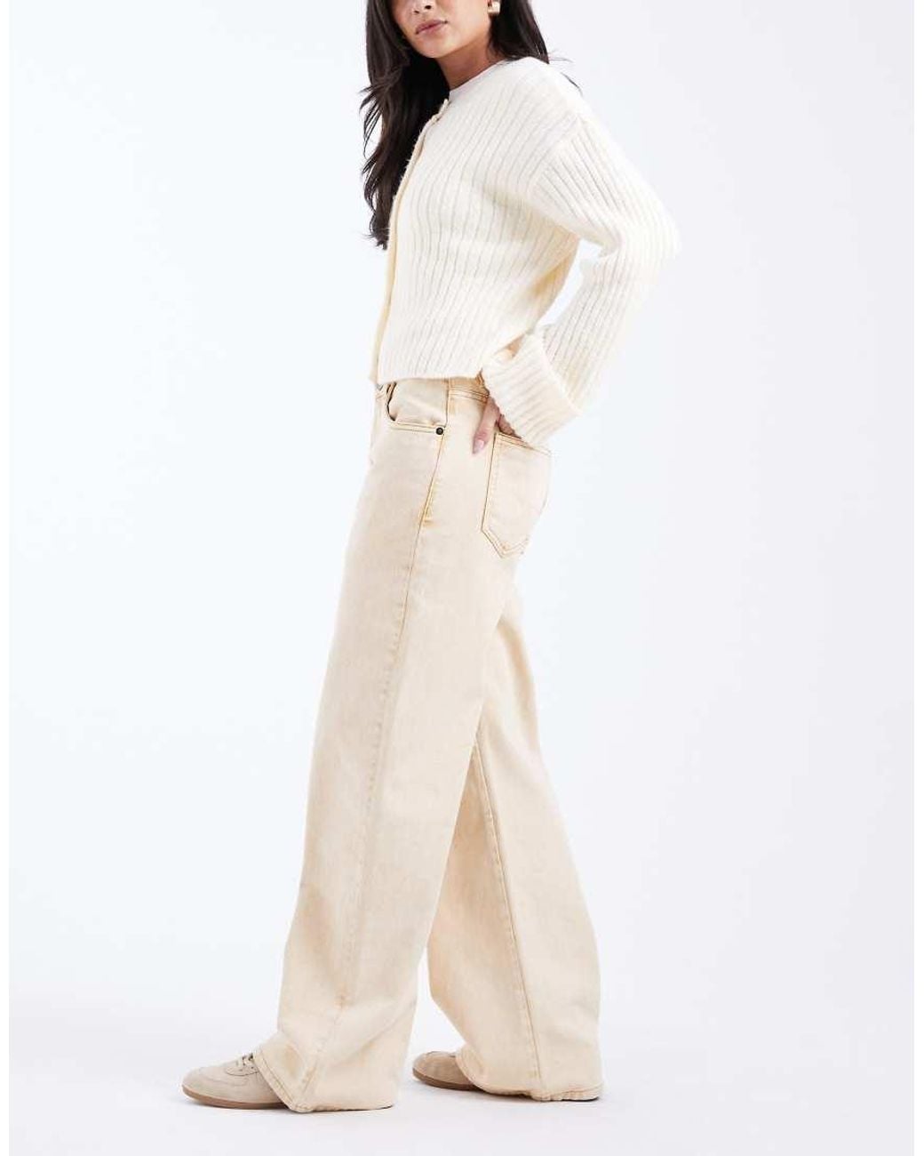Daisy Street Natural Low Rise Slouchy Jeans