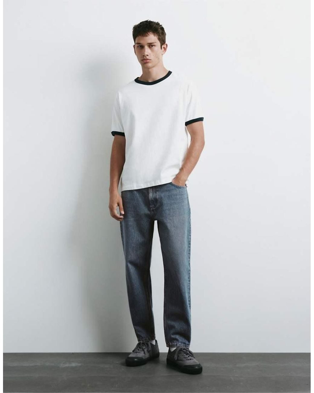 Jeans Standard Lavanda di Pull&Bear in White da Uomo