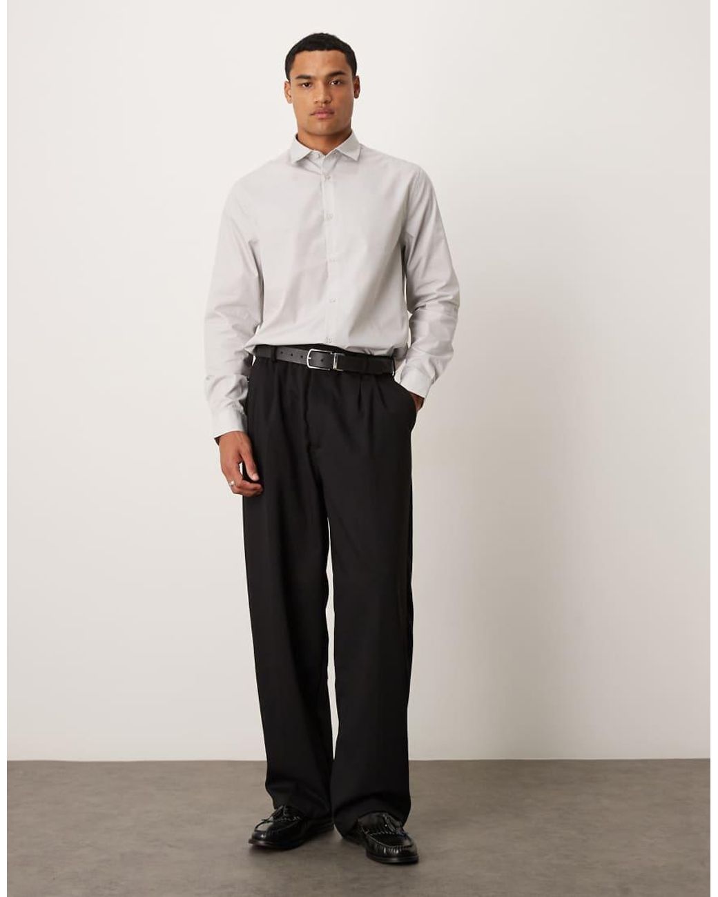 ASOS Natural Formal Easy Iron Regular Shirt for men