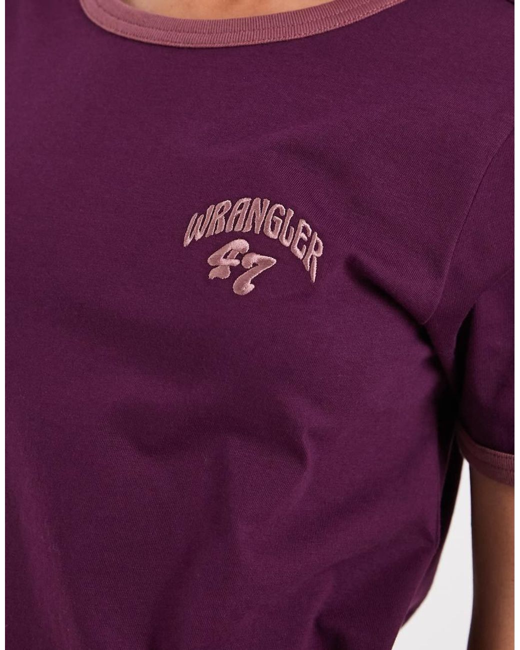 Wrangler Purple Ringer T-shirt