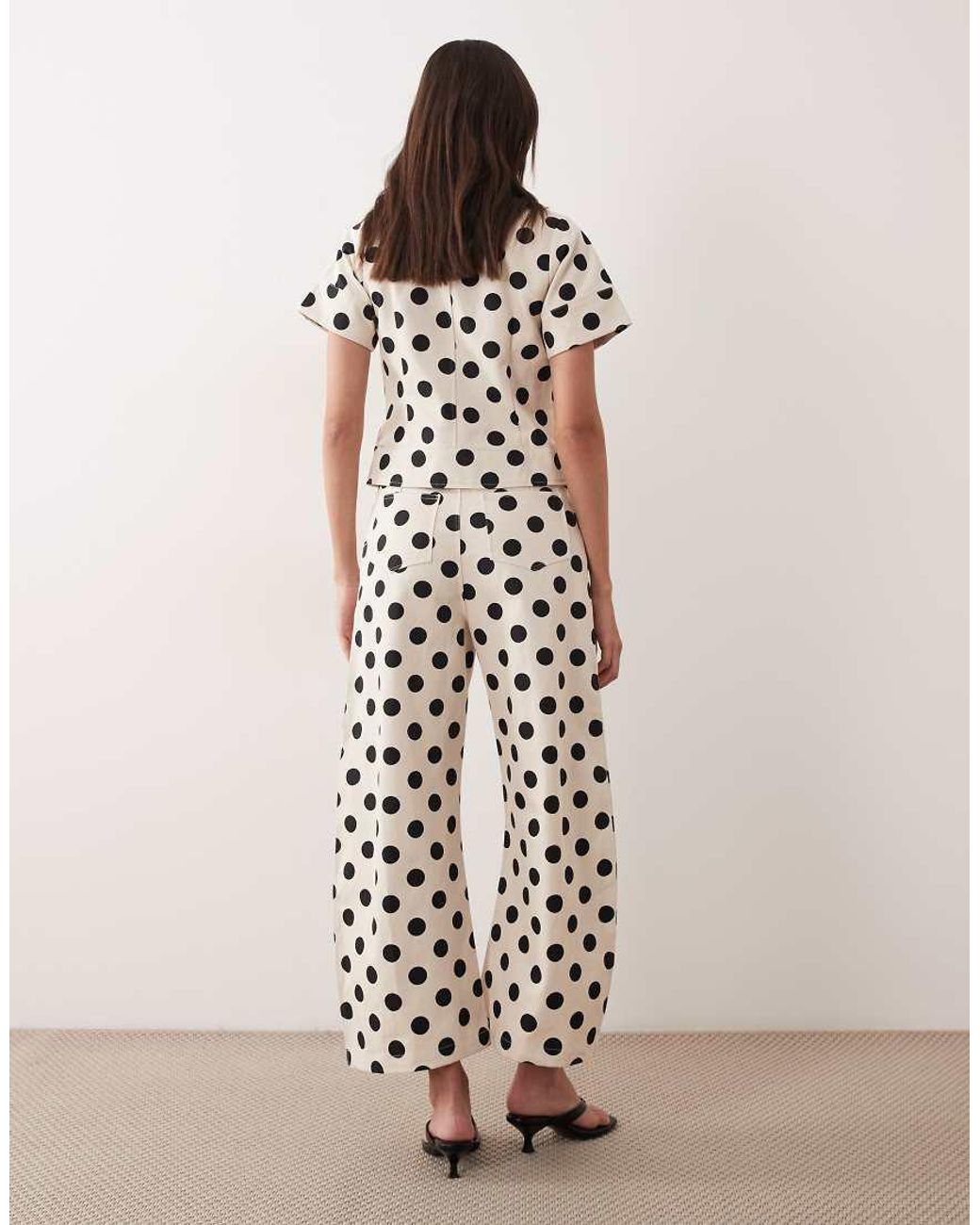 Sister Jane Natural Denim Polka Dot Barrel Jeans Co-Ord