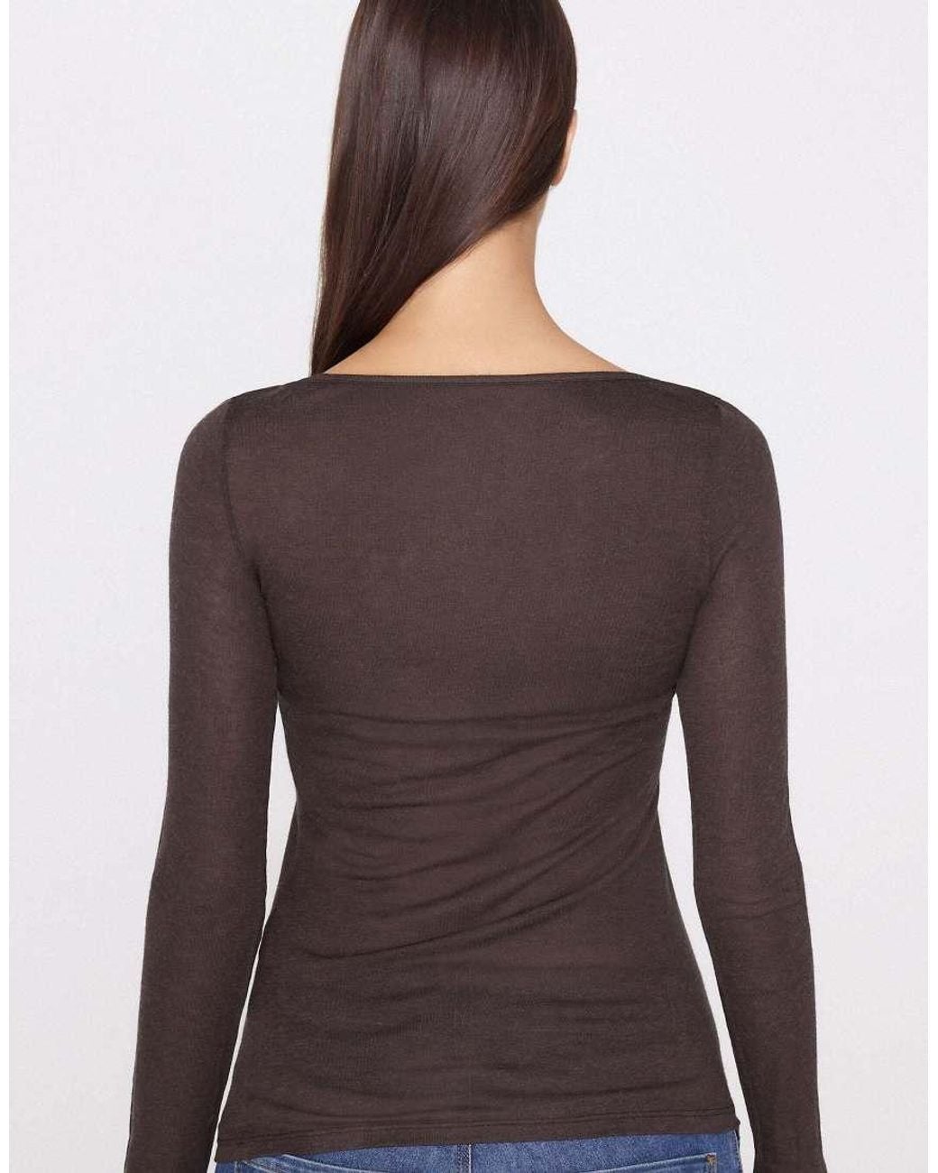 Tezenis Gray Lightweight Boat Neck Top