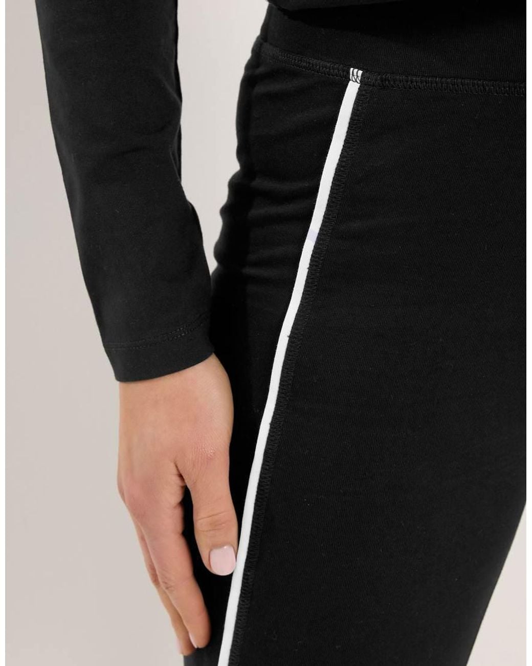 Long Tall Sally Black Active Piped Leggings