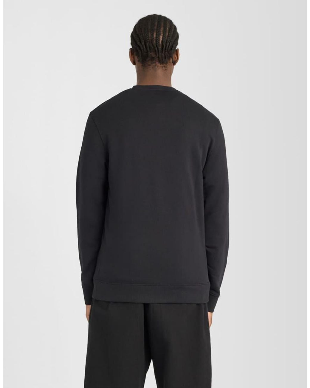 Lyle & Scott Gray Mid Layers Textured Eagle Crew Neck Sweatshirt for men