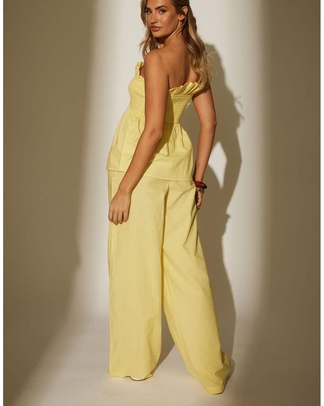 South Beach Natural Loose Fit Beach Trouser