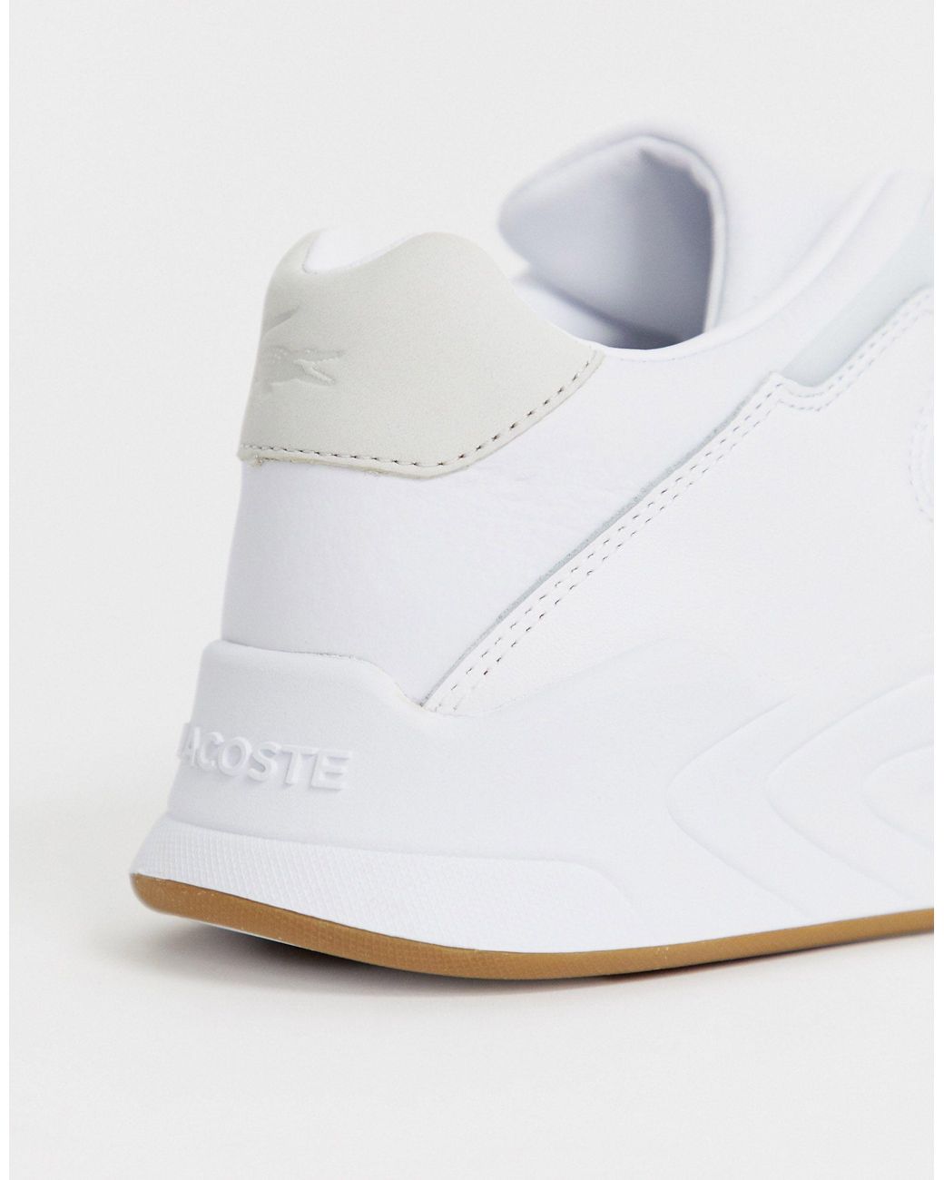 Lacoste Court Slam Chunky Trainers With Gum Sole in White for Men | Lyst