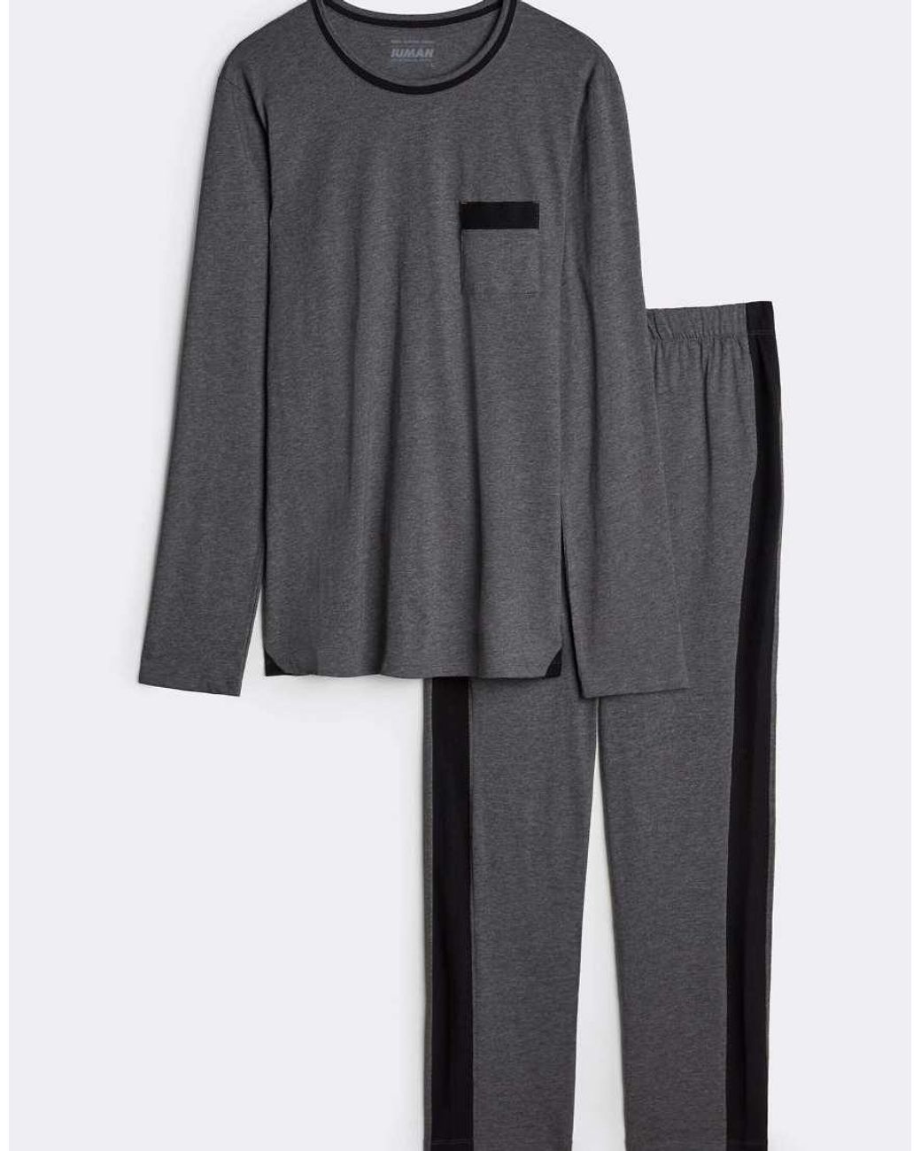 Intimissimi Gray Long Superior Cotton Pyjamas for men