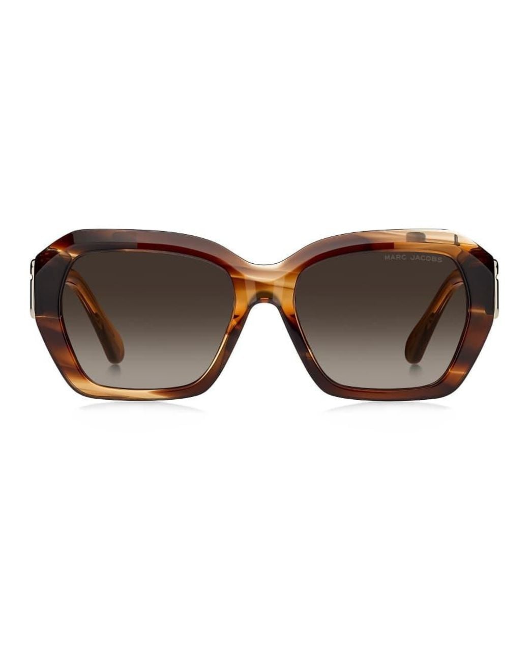 Marc Jacobs Brown Marc Jac Sun Rectangular Sunglasses With Shaded Gradient Lenses