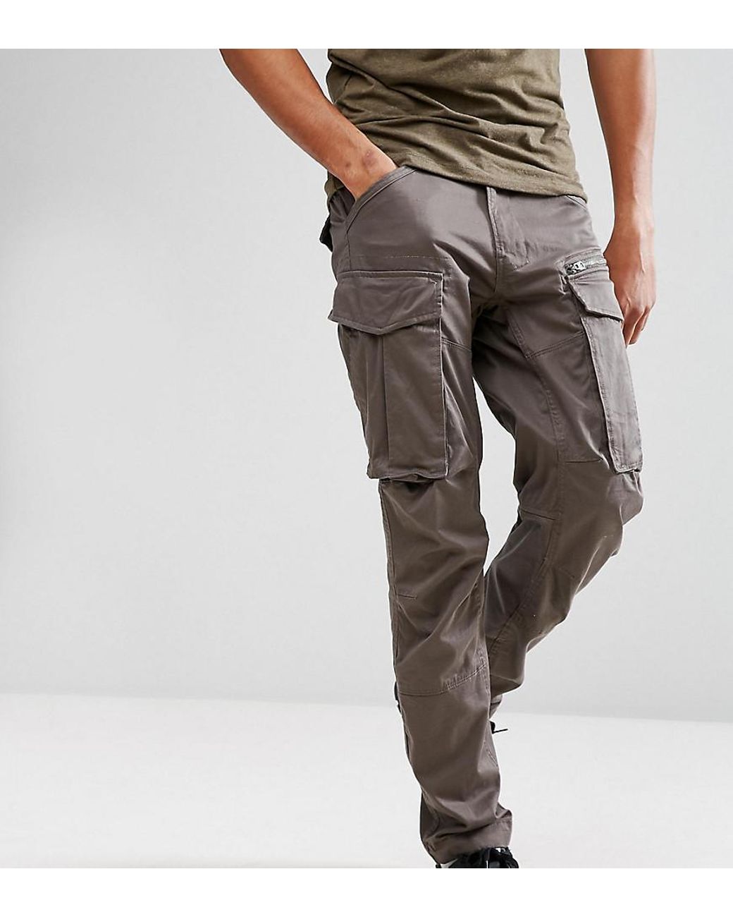 G-Star RAW Rovic Zip Cargo Pants 3d Tapered in Gray for Men | Lyst